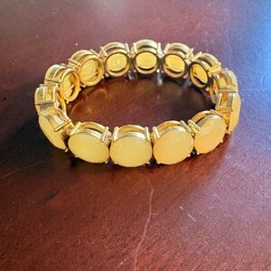 J Crew Yellow Crystel and Gold Bracelet